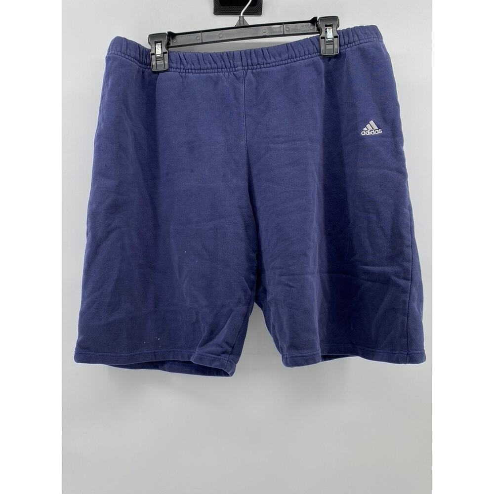 ADIDAS Men's Navy Blue Vintage Pull-On Casual Sweat Shorts SZ L